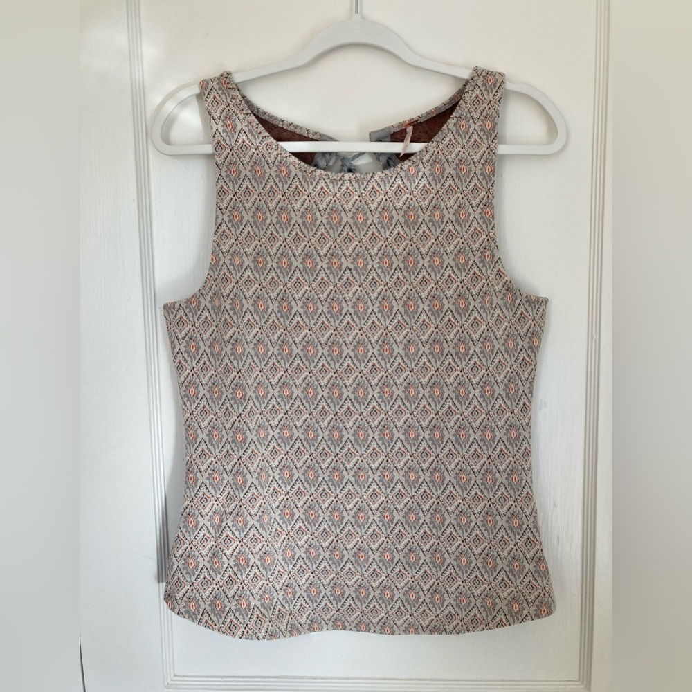 Free People Laced Up Open back Top. Size Large